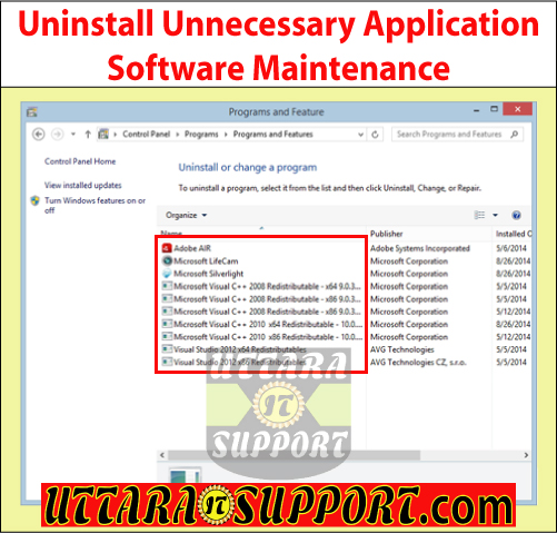 software, application software, uninstall unnecessary application software maintenance, uninstall application, uninstall software, uninstall application software, uninstall application software, program features, remove unnecessary application software maintenance, remove application, remove software, remove application software, remove application software
